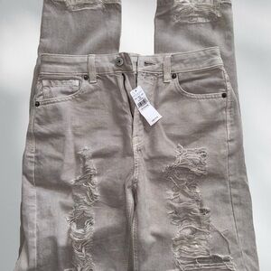 American Eagle Distressed Gray Jeans